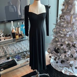 New Reformation Mara Midi Dress in Black Size 0